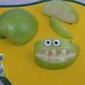 Monstre sur pomme verte