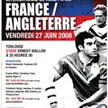 FRANCE - ANGLETERRE 27 juin 2008 TOULOUSE Stade ERNEST WALLON