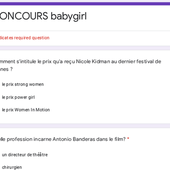 CONCOURS babygirl