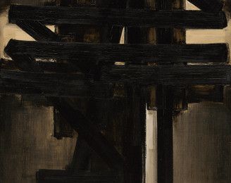 Pierre Soulages Painting, 195 x 130 cm, May 1953 (Peinture, 195 x 130 cm, mai 1953)