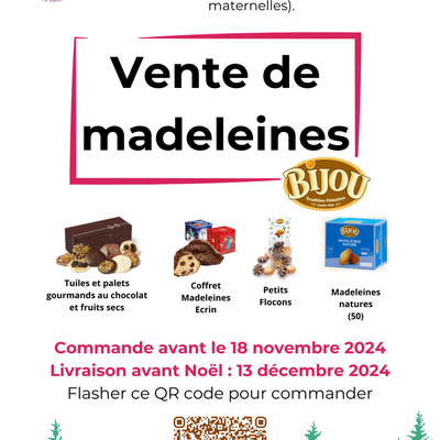 Vente de madeleines