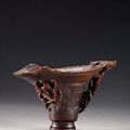 A rare archaistic rhinoceros horn incised libation cup, 17th century