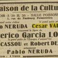 Neruda Vallejo au coude à coude