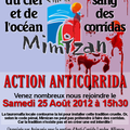 Manifestation anticorrida à Mimizan le 25/08/2012