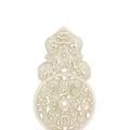 A rare white jade openwork ‘dragon’ double-gourd shaped pendant, Late Ming-Early Qing dynasty, 17th-18th century