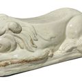 A rare Cizhou-type white-glazed 'lion' pillow, Northern Song dynasty (960-1126)