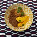 Poulet à la mangue et fonio épicé du chef Sanda David Wagena 