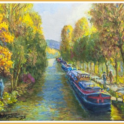 " Le repos des péniches " - Metz -