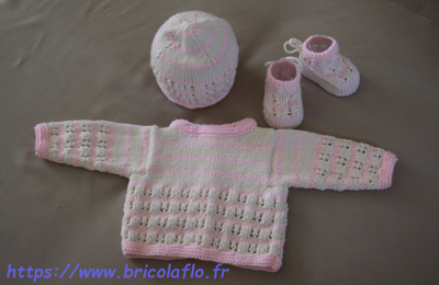 Ensemble bébé blanc et rose