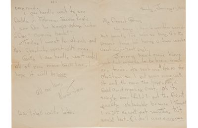 14/01/1945 - Lettre de Norma Jeane à Grace Goddard