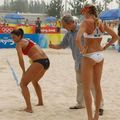 JO 2008 - George Bush se joint au tournoi de beach-volley