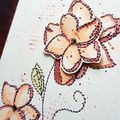 Page brodée "Fleurs" - DT Brode en Scrap