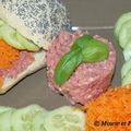 Steak tartare et crudités (8 ou 10 pt)