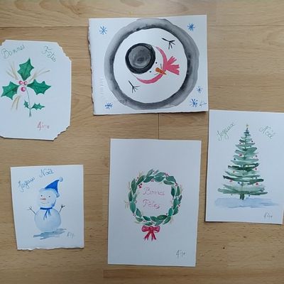 Cartes aquarellées