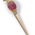 A Gold, Diamond And Hardstone Letter Opener, Van Cleef & Arpels, New York, Circa 1960