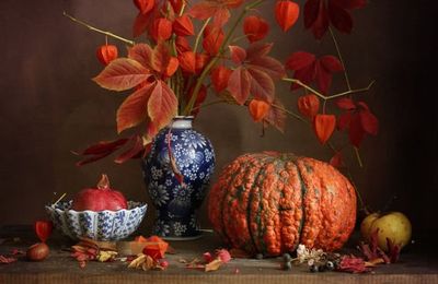 Ephéméride, Jour 27 Petits décors ,l'automne dans la maison