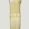 Paul Poiret Haute Couture, 1924. Robe sac en crêpe satin damassé champagne