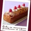 Cake au mascarpone, framboises et citron (thermomix ou pas)