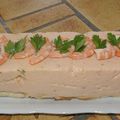 Bûche au saumon et aux crevettes