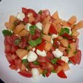 Salade de tomates et melon