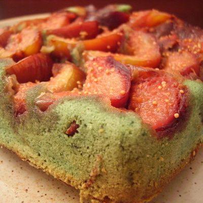 TATIN DE FIGUES SUR MOELLEUX DE PISTACHE ET AMANDE (sans gluten)