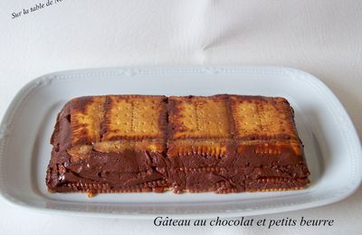 Gâteau au chocolat et petits beurre (sans cuisson)