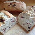 Dried cranberries bread & Cinnamon and sultanas bread 