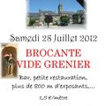 Brocante le Samedi 28 Juillet 2012