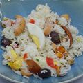 Salade de riz aux saucisses