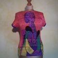 T119 : T-shirt Picasso 80's T.36-38