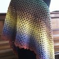 Crochet: Un Châle granny multicolore