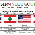Menus de la cantine scolaire de St Denis des Murs du 12 au 18 Octobre 2020 (semaine du goût)