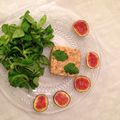 Tartare de saumon, citron vert et coriandre 