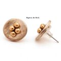 BO576 - Puces billes en bronze bicolore