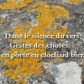 dans le silence du vers