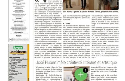 L'exposition :"En rouge et noir, noir et blanc" une rencontre pour l'Avenir. Voir l'article.
