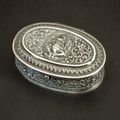 Silver Indian pandan or snuff box, Oomersi Mawji & Sons, Cutch, c. 1890