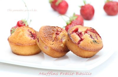 Muffins fraise-basilic.