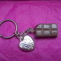 Porte-clefs tablette de chocolat