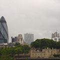 tower of London and the gherkin.