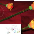 CRAYON DOUDOU VERT FLEUR DE CLEMENTINE