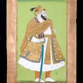A portrait of Sultan Abul Hasan of Golconda (reg. 1672-1687) standing facing right. Golconda, late 17th Century