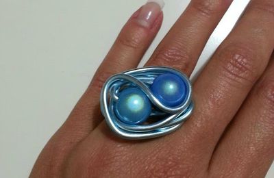 Bague bleu