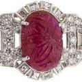 Art Deco Ruby, Diamond, Platinum Bracelet