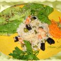 Riz basmati aux crevettes et sauce vinaigrette