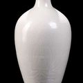 A very fine meiping vase with incised lotus décor; Dingyao ware type, China, probably Song dynasty (960-1279)
