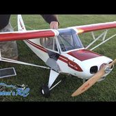 Hangar 9 Super Cub 1/4 Scale PA-18 RC Plane - Super Cub ARF with a VVRC 40 Twin Engine