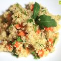 Salade quinoa, carottes et roquette