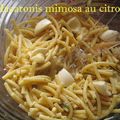 Macaronis mimosa au citron