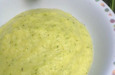 Purée de courgette au fromage à tartiner - à partir de 6 mois